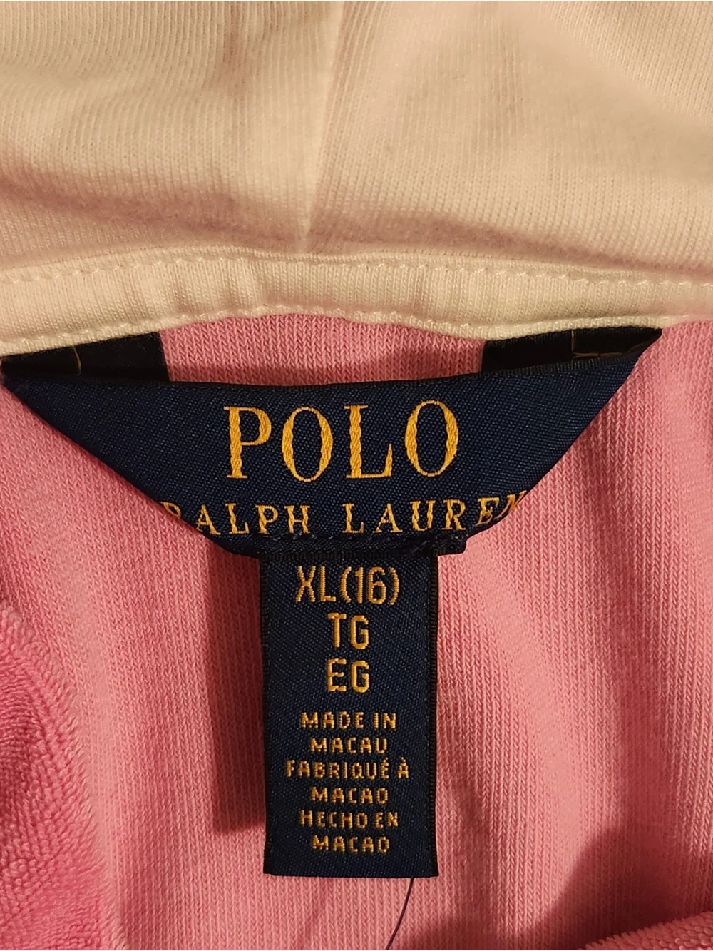 NWT Polo Ralph Lauren Girls Pink‎ Hooded Terry Cover-Up Dress Beach Vacation